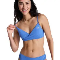 Roxy Essentials Sd Wrap Bralette Bikini Top Bleu L Femme