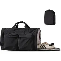Unyqoos Sac de sport 32 L – sac de voyage multifonctionnel avec compartiment à chaussures aéré, compartiment pour ordinateur portable 15,6 pouces, tissu en nylon ripstop résistant à l'eau, pliable