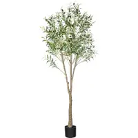 Unyqoos : Grand olivier artificiel en pot – Plante décorative réaliste pour l'intérieur et l'extérieur, avec des branches réglables, facile d'entretien