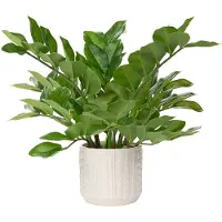 Unyqoos : plante artificielle en pot, verte, 39 cm – plante décorative facile d'entretien, fabriquée en plastique non toxique, avec des branches réglables et de véritables pierres