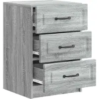 vidaXL Cabinet de chevet avec tiroir Sonoma gris 43 x 41 x 63,5 cm