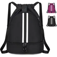 Unyqoos Sac à dos de sport et sac de gym résistant à l'eau – 26 L, 43 x 34 x 18 cm, tissu Oxford 1080D, compartiment à chaussures, poche frontale étanche, poche de sécurité dissimulée, 350 g