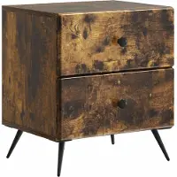 vidaXL Cabinet de chevet avec tiroir Chêne fumé 43 x 34,5 x 47,5 cm