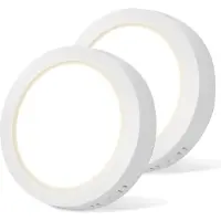 Unyqoos Ensemble de deux spots LED encastrés – 18 W, 4000 K (blanc neutre), 2100 lm, angle de diffusion de 100°, indice de rendu des couleurs (IRC) de 80, économe en énergie, boîtier en plastique