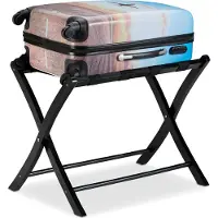 Relaxdays Support de valise 10024306_46 noir