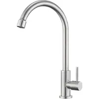 Unyqoos Robinet en acier inoxydable pour eau froide, pivotant à 360°, idéal pour la cuisine et le jardin – résistant à la rouille, polyvalent