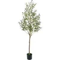 Unyqoos Arbre artificiel d'olivier, 150 cm – plante artificielle réaliste, facile d'entretien, branches réglables, inclut un pot en plastique pour les espaces de vie et de bureau