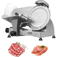 Vevor trancheuse à viande 340W trancheuse à charcuterie électrique avec lame SUS420 de 25,4 cm