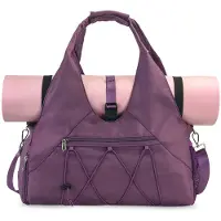 Unyqoos Sac de sport : 46 x 16 x 26 cm, nylon résistant à l'eau, 0,68 kg, spacieux avec compartiment à chaussures aéré, poche pour les vêtements mouillés et bandoulière amovible