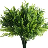 Unyqoos : Ensemble de 6 plantes suspendues artificielles, plantes en plastique à l'aspect réaliste pour intérieur et extérieur, dimensions 35 x 29 cm, tiges réglables