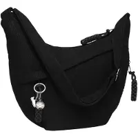 Unyqoos Sac bandoulière pour femmes, en corde, avec bandoulière réglable, design en forme de croissant, plusieurs compartiments dont 2 poches intérieures – un sac élégant pour un usage quotidien
