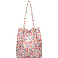 Unyqoos Sac bandoulière pour femmes, en tissu cord, spacieux, compatible format A4, dimensions 28 x 11 x 33 cm, 2 compartiments intérieurs, bandoulière de 32 cm