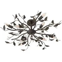 LINDBY Plafonnier , Yos, dimmable, Noir, Chambre à coucher, Métal, Florentin