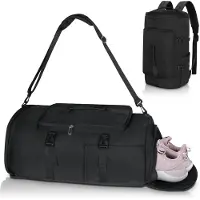 Unyqoos Sac de sport 45 L – Sac de sport et de voyage spacieux, avec compartiment à chaussures, tissu Oxford résistant à l'eau et bandoulière amovible