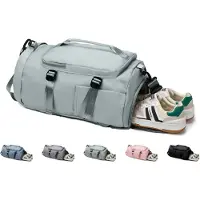 Unyqoos Sac de sport et de voyage étanche en toile, 30 litres, avec compartiment pour chaussures et compartiment humide, dimensions 26 x 22 x 48 cm, poids 0,59 kg – Sac de sport et de loisirs unisexe