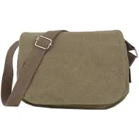 Unyqoos Sac bandoulière en toile pour femmes, couleur vert foncé, dimensions 22 x 16 x 8 cm, bandoulière réglable, compact et polyvalent