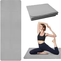 Unyqoos Tapis de yoga pliable (TPE) – 5 mm, antidérapant et double face, compact et facile à transporter, idéal pour le yoga, le Pilates et la fitness