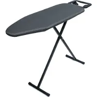 Unyqoos : planche à repasser compacte et légère, réglable en hauteur (7 niveaux), housse 100% coton résistante à la chaleur, rembourrage en feutre de 10 mm, pliable avec support pour fer à repasser