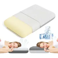 Unyqoos : Oreiller ergonomique en mousse à mémoire de forme – soulage la pression et s'adapte à la tête et au cou, avec une housse amovible et lavable pour un confort de sommeil optimal