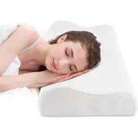 Unyqoos Coussin ergonomique pour le cou, à hauteur réglable, en mousse à mémoire de forme qui soulage la pression, avec une housse en Lyocell respirante et amovible