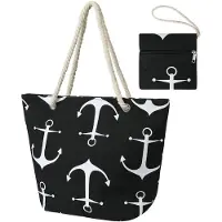 Unyqoos Sac cabas en toile pour femmes – spacieux, dimensions 45 x 32 x 14 cm, fermeture supérieure à fermeture éclair, poche intérieure zippée, anse en corde souple, disponible en 2 couleurs