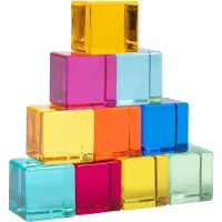 TickiT Cubes "Gem" de , 0,8 cm de côté, 10 pièces, en acrylique