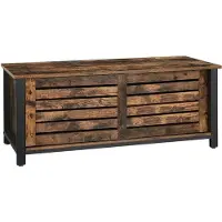 OEM Meuble TV de style industriel - Bois - Marron/Noir - 110 x 40 x 45 cm