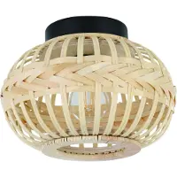 Eglo Lampe de plafond en rotin Towcester Ø 26cm - 1x E27