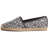 Tommy Hilfiger Espadrilles 'TH Monogram Plaque' beige / marine / opal