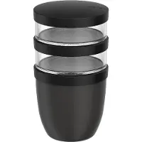 Mepal Isolier-Speisebehälter Thermo-Lunchpot Ellipse nordic black 0,5 + 0,2 x 0,2 l, 1 St., Lunch box, Noir