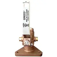 Groco Seacock Triangle Base Ball Valve 25 Mm Marron
