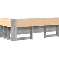 vidaXL : Tête de lit de rangement, béton gris, matériau composite en bois