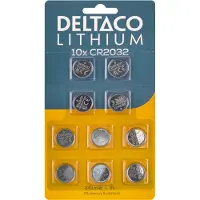 Deltaco battery - 10 x CR2032 - Li (1 pcs, CR2032, 240 mAh)