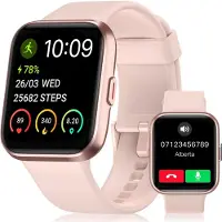 Maoo Montre connectée - - Femmes - Fonction complète de cloche - Moniteur de fréquence cardiaque - Podomètre - Multisport - Compatible Android et iOS - Rose