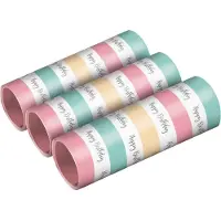 Amscan guirlandes Happy Birthday 4 mètres papier pastel 3 pièces