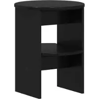 vidaXL Meuble d'appoint noir Ø 40 x 50 cm en aggloméré