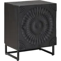 vidaXL Cabinet de chevet Noir 40 x 30 x 50 cm