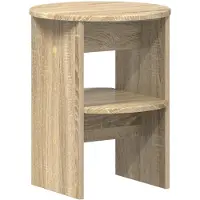 vidaXL Meuble d'appoint en chêne Sonoma Ø 40 x 50 cm, aggloméré