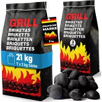 Deuba 21kg Paquet de briquettes pour barbecue 7x3kg