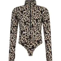 Protest Cosmic Body Half Zip Fleece Beige L Femme
