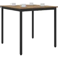 vidaXL Table de salle à manger, 80 x 80 x 75 cm, panneau de fibres de bois, imitation chêne artisanal