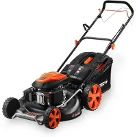 FUXTEC RM5396 automoteur essence moteur 4 temps moteur essence 196cc - largeur de coupe 53 cm 196cc - fonction mulching