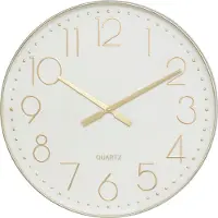 Atmosphera - Horloge murale Laure en plastique doré - Diamètre de 51 cm