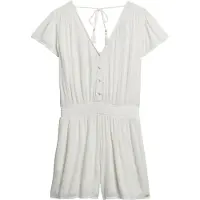 Superdry Printed Short Sleeve Romper Blanc S Femme