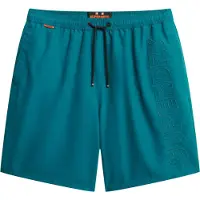 Superdry pour homme. M3010246A Maillot de bain brodé vert de première qualité (L), Beachwear, Polister recyclé, Durable