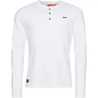 Superdry Vintage Logo Embroidered Mid Weight Henley Long Sleeve T-shirt Blanc XL Homme