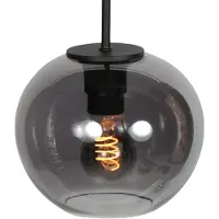 Mexlite Suspension - noir - HaloSwap - verre métal - Ø 20cm - E27 - 4292ZW -