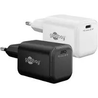 Goobay 79155 Chargeur rapide simple USB-C PD GaN Nano (65 W) noir, noir - 1 port USB-C (Power Delivery)