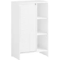 SoBuy Armoire à Linge avec Sac, Meuble Bas Salle de Bain