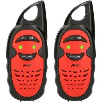 Alecto FR-05RD - Kit de deux talkies-walkies pour enfants, portée 3 km, noir/rouge